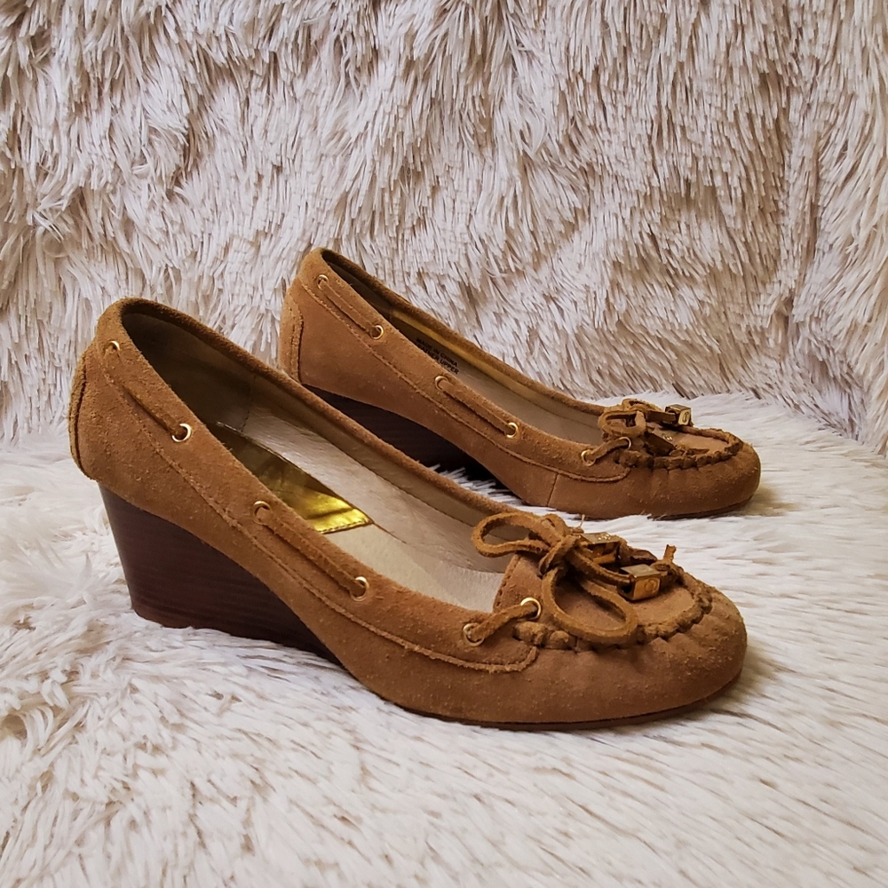 Michael Kors Suede Wedge Pumps